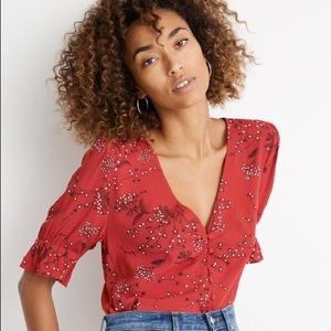 Madewell Daylight Top in Windswept Floral, size 6